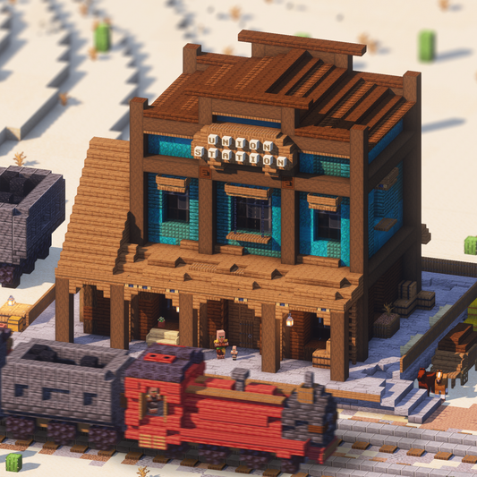 Western Train Station - Minecraft Build - Lye's Workshop