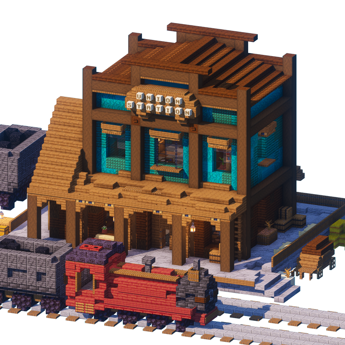 Western Train Station - Minecraft Build - Lye's Workshop