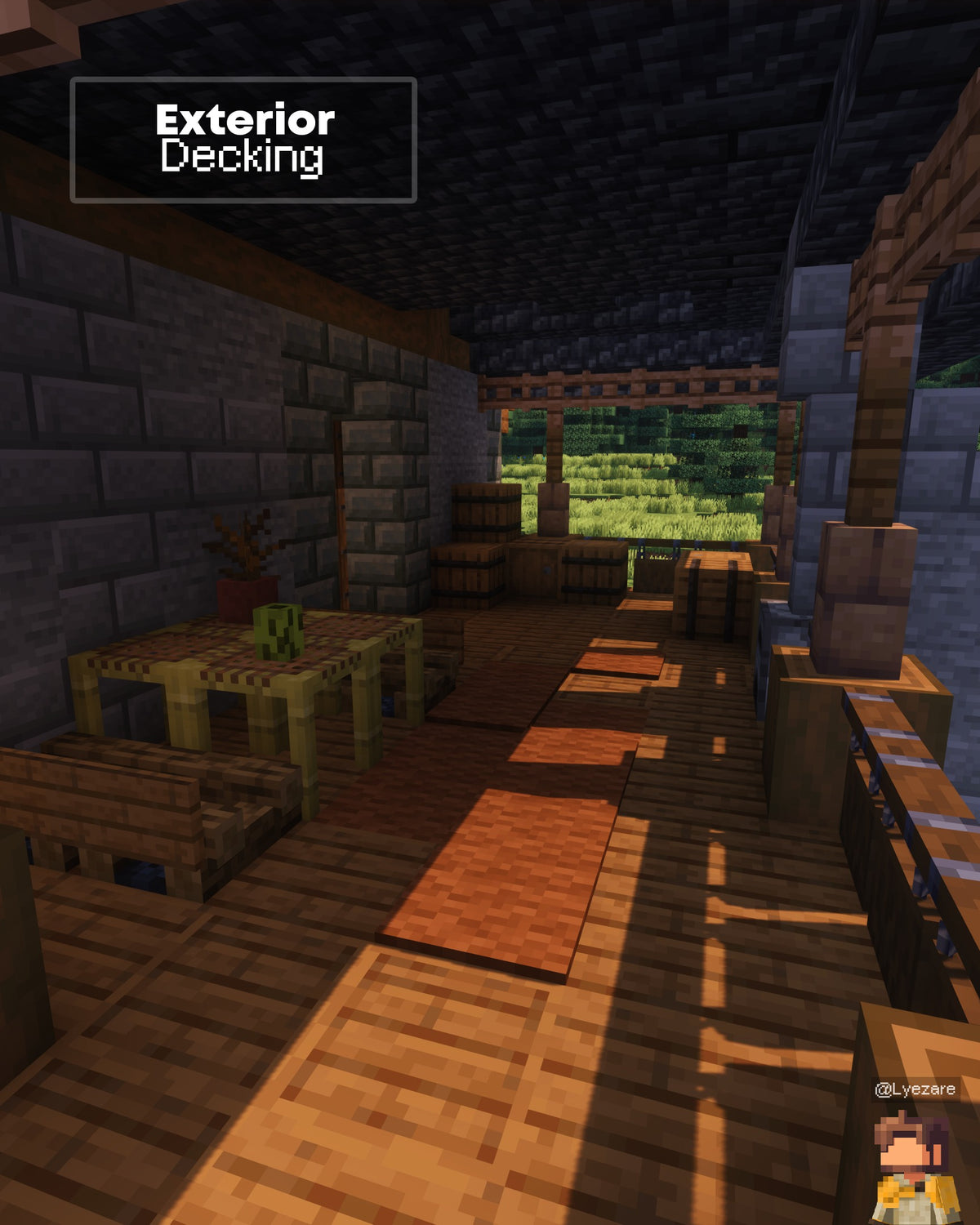 Decking of the Trout Minecraft house