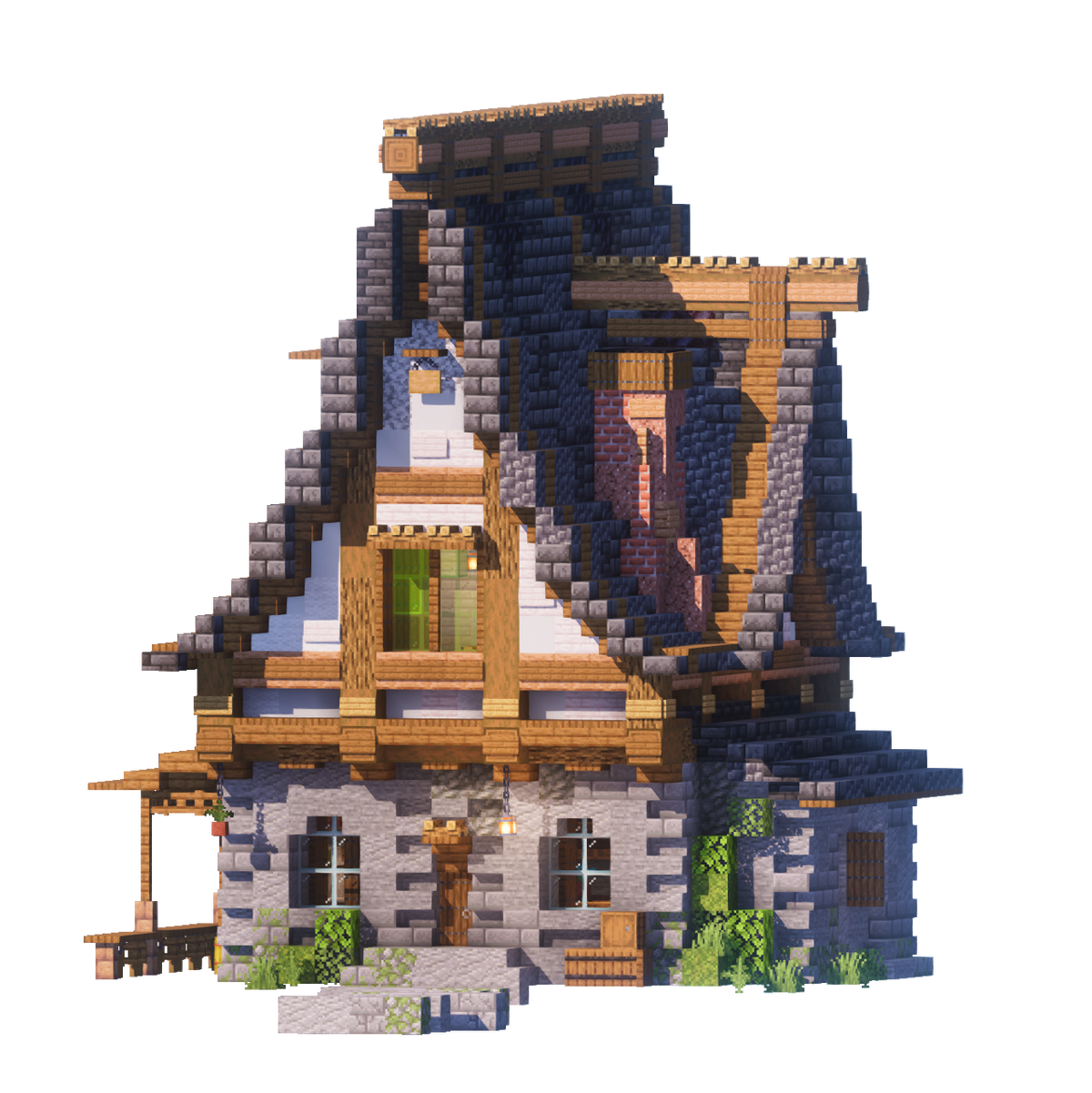 Old Slate Cottage - Minecraft House - Lye's Workshop