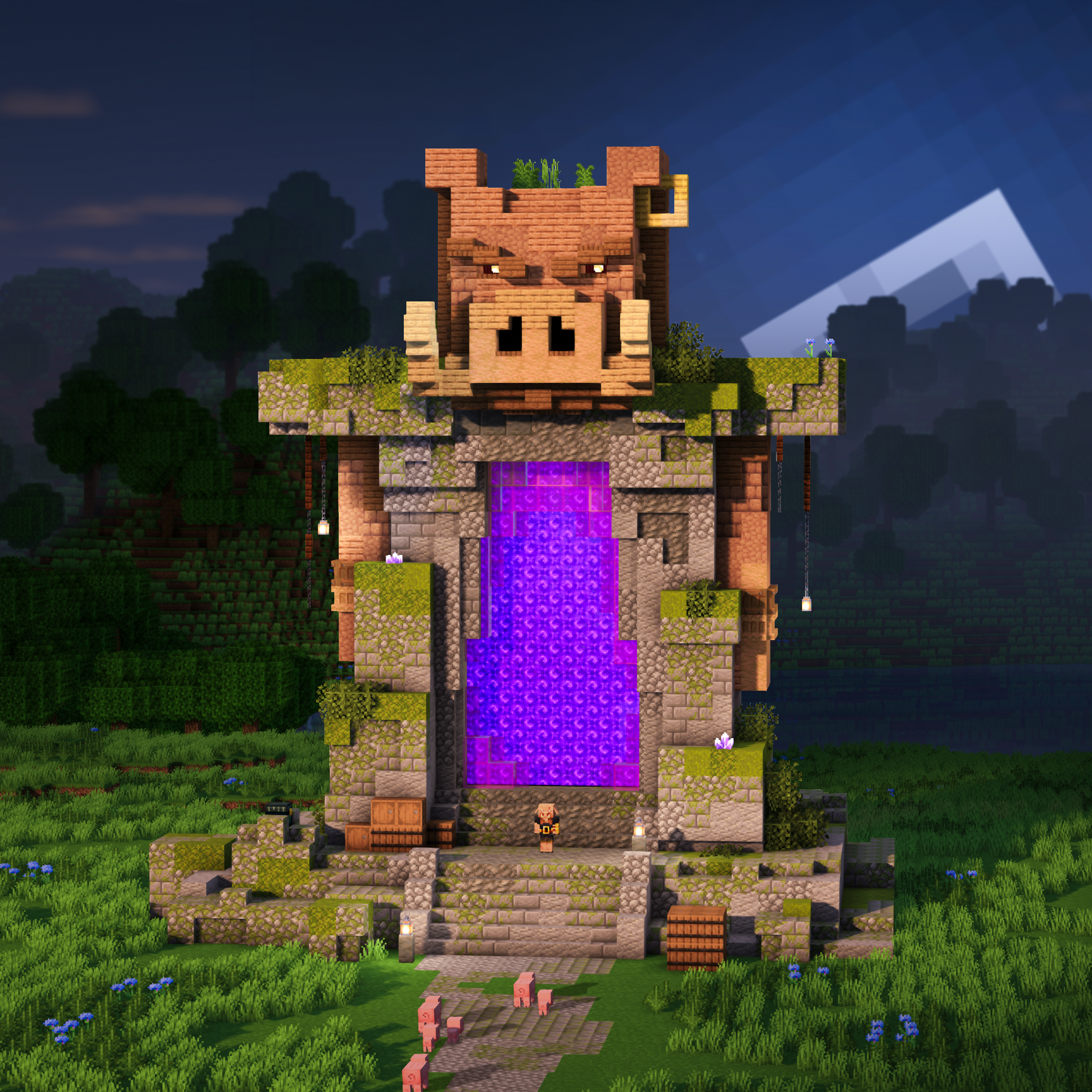 Pork Portal - Minecraft Nether Portal Build