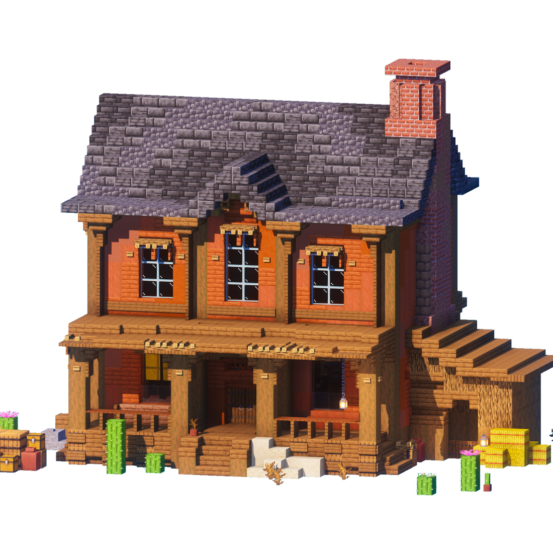 Sundown Ranch - Minecraft Western House – Lye's Workshop