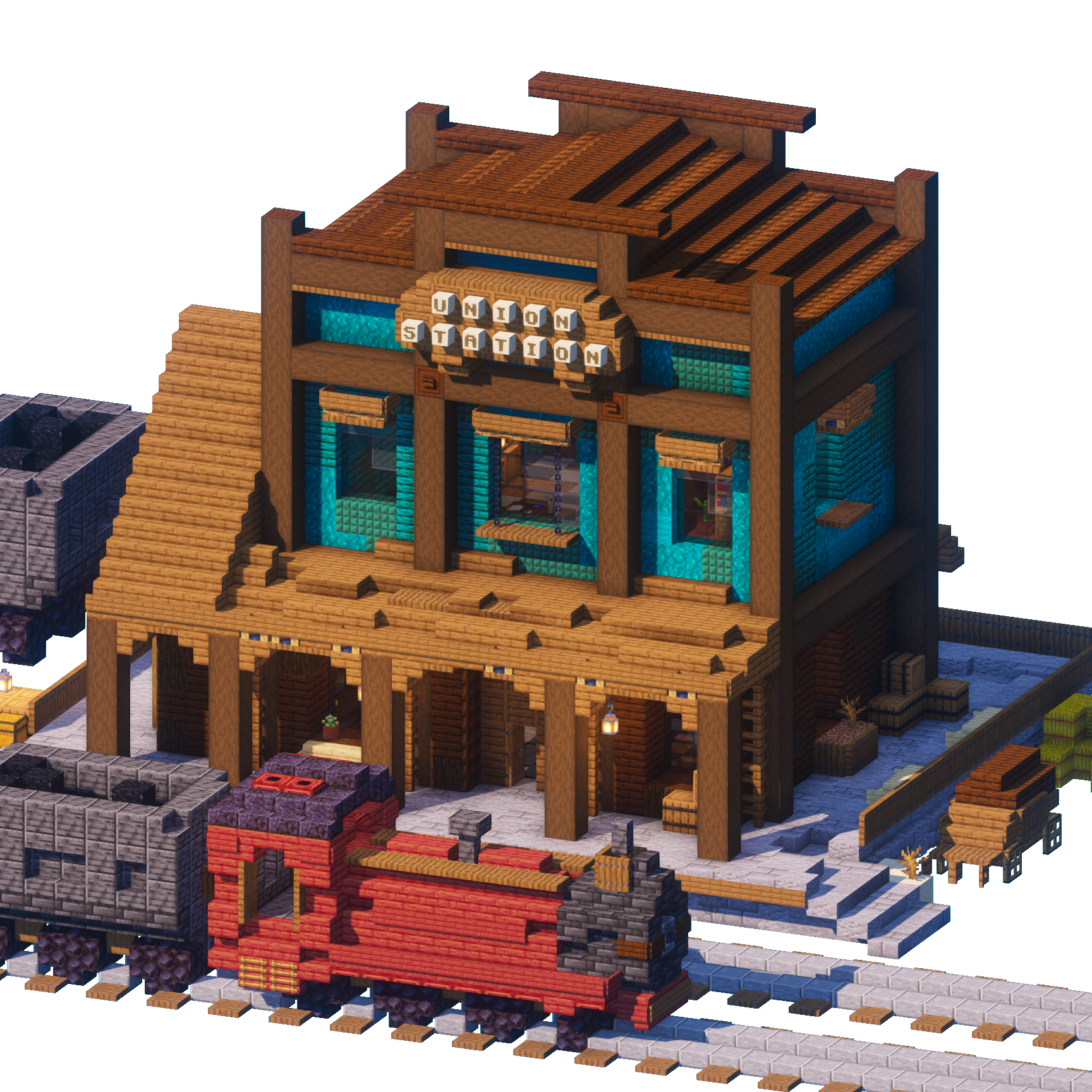 Western Train Station - Minecraft Build - Lye's Workshop