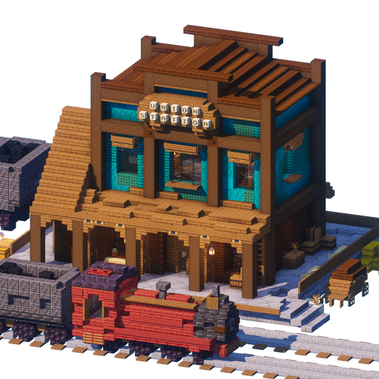 Western Train Station - Minecraft Build - Lye's Workshop
