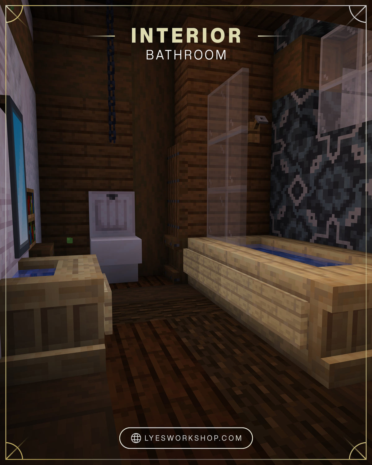 Bathroom inside the Fableden Cottage Minecraft house