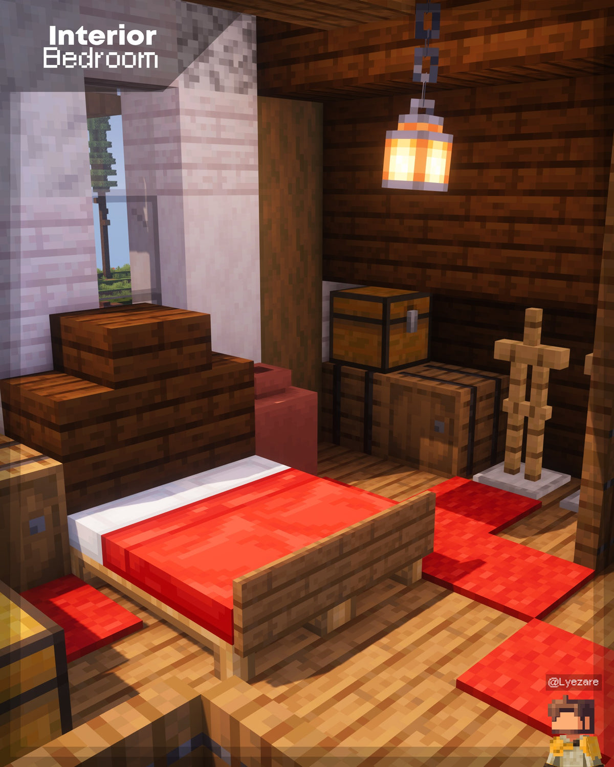 Bedroom inside the Brindle Watch Minecraft house