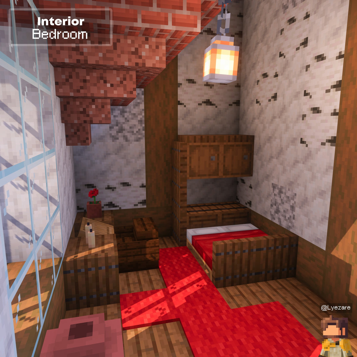Bedroom inside the Highspire Minecraft house
