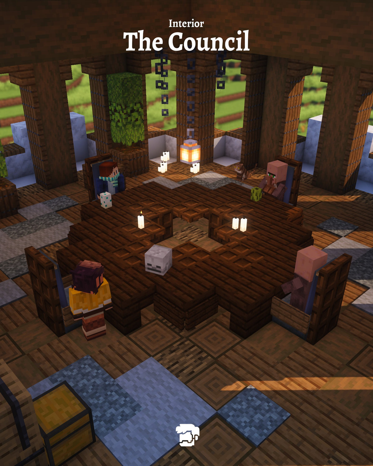 Council room inside the The Watchpost Minecraft base