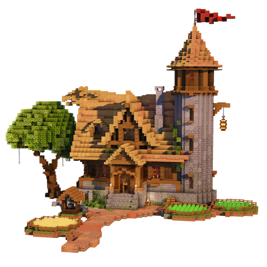 Dragonhead Homestead - Complete Survival Base / Minecraft Spawn Build