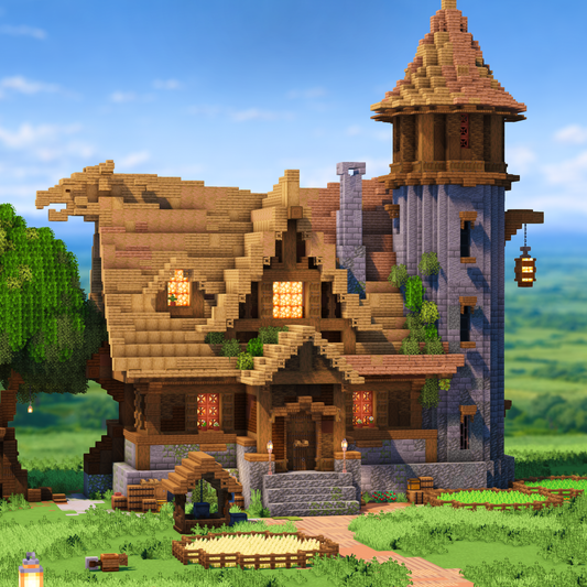 Dragonhead Homestead - Complete Survival Base / Minecraft Spawn Build