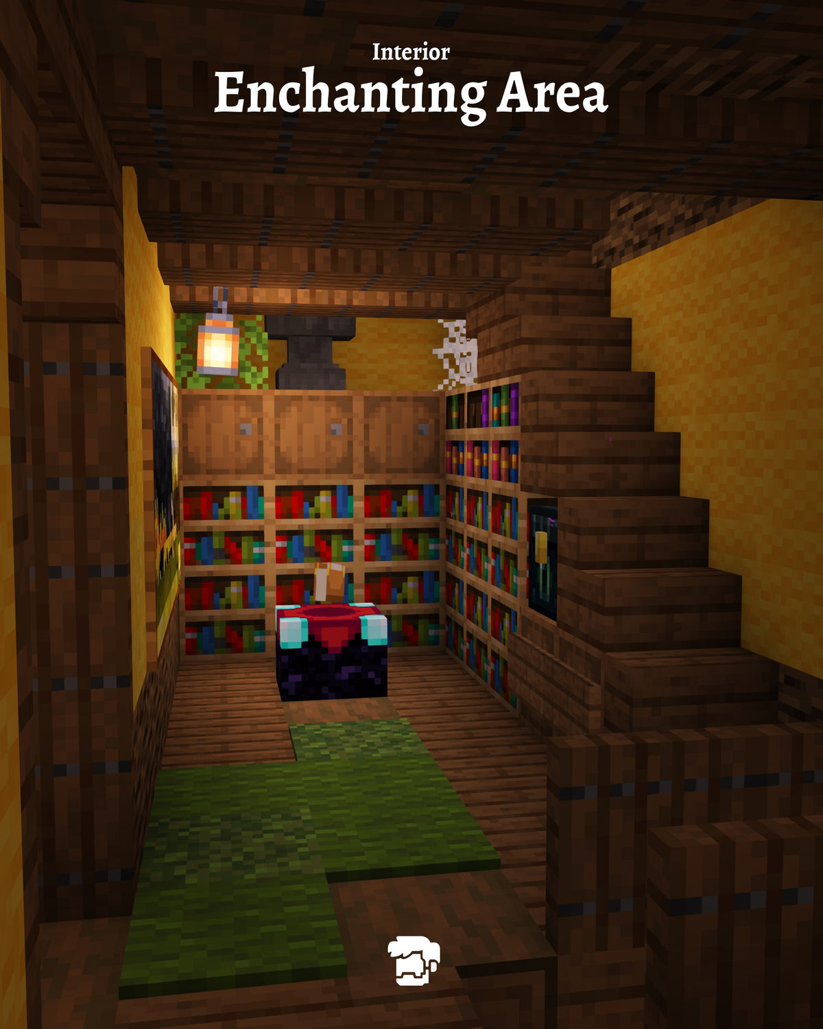 Enchanting room inside the Ambergold Minecraft house