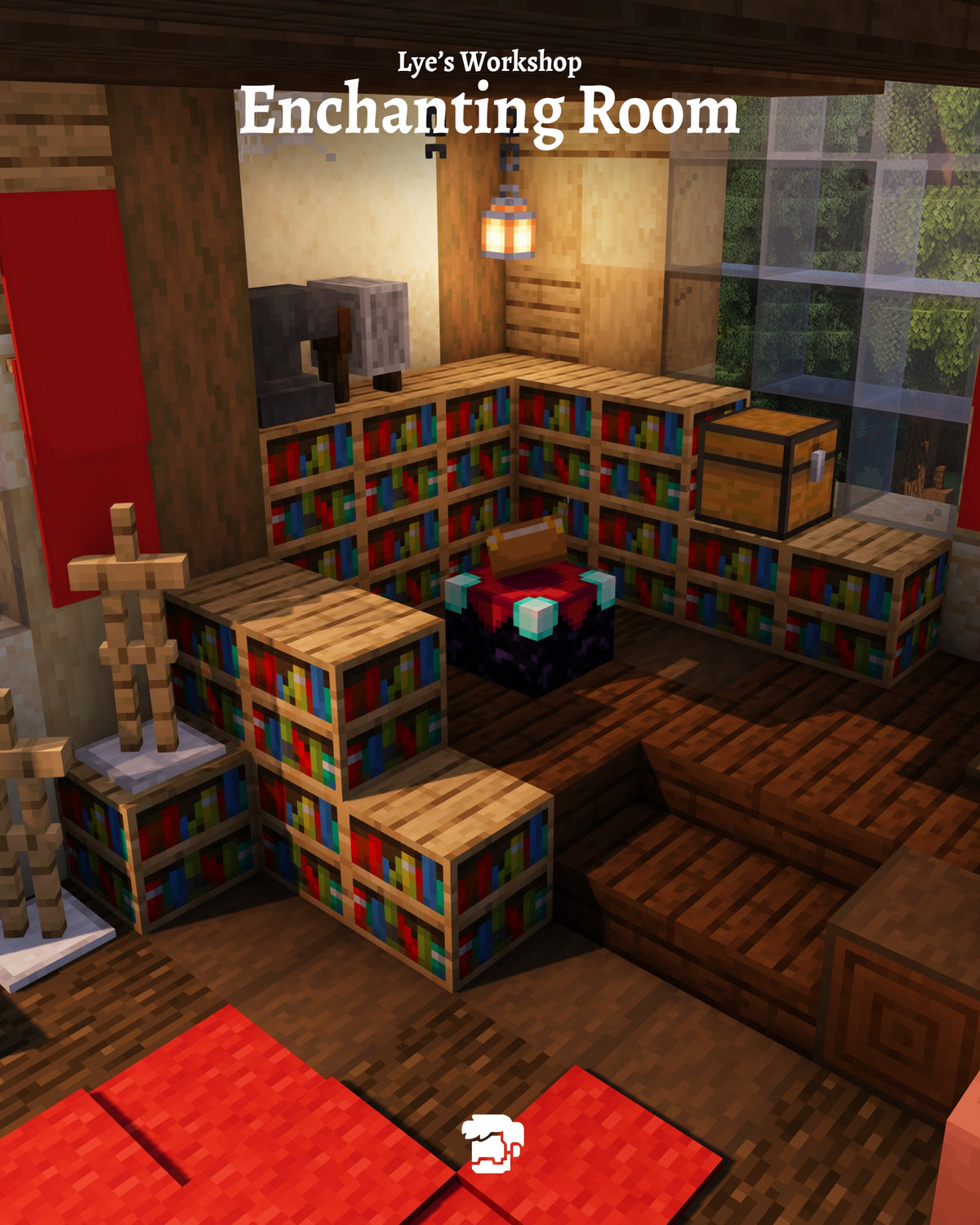 Enchanting room inside the Evergreen Mansion Minecraft survival base