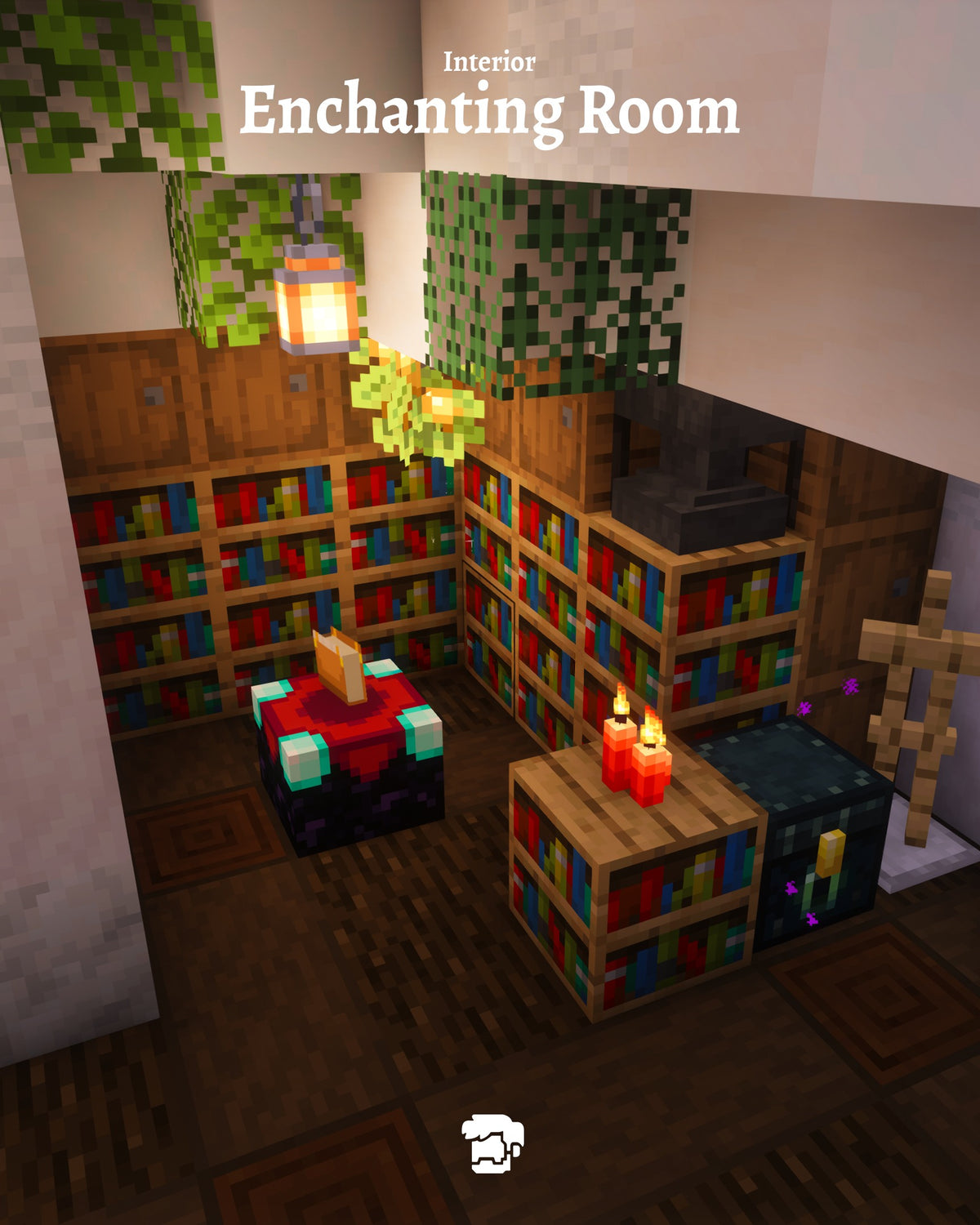 Enchanting room inside the Happy Snowman Minecraft house
