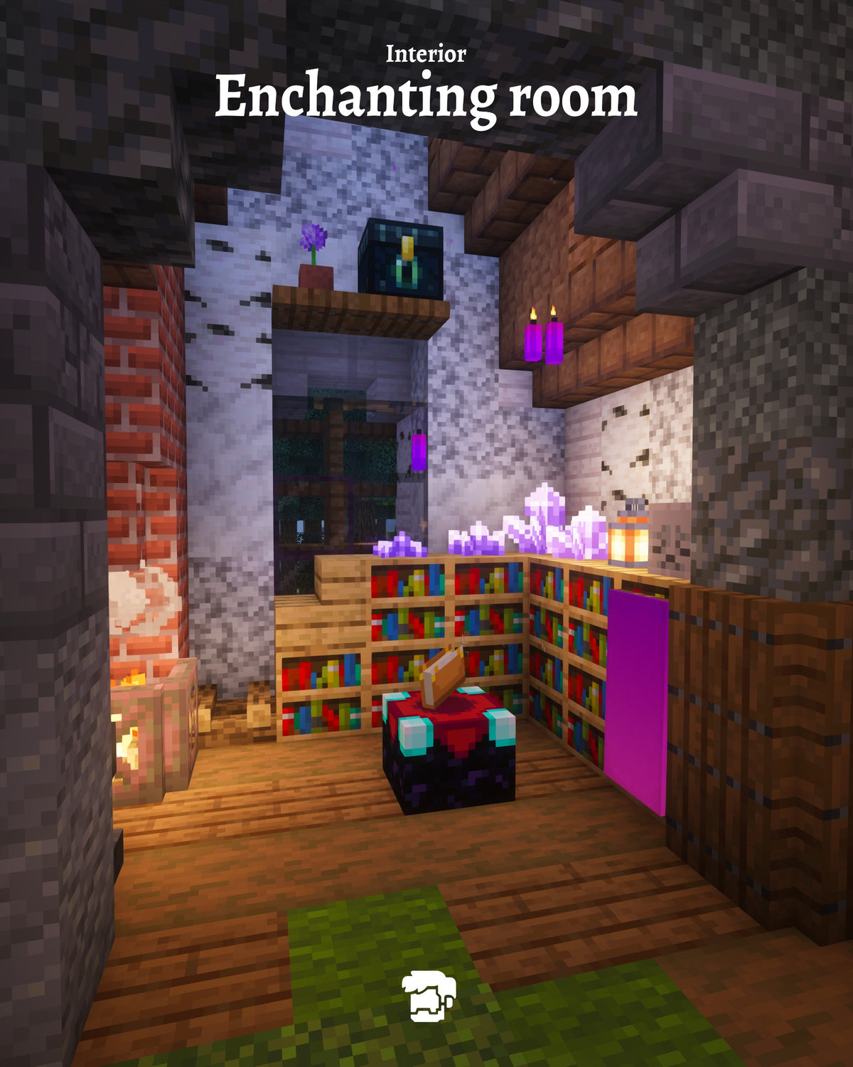 Enchanting room inside the Hearthstep Hill Minecraft house