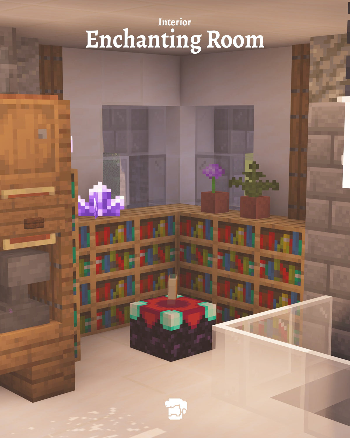 Enchanting room inside the Reclaimed Ruins Minecraft house