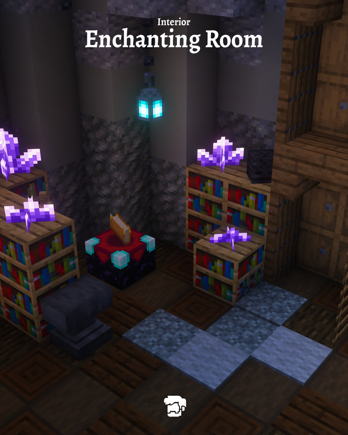 Enchanting room inside the The Watchpost Minecraft base
