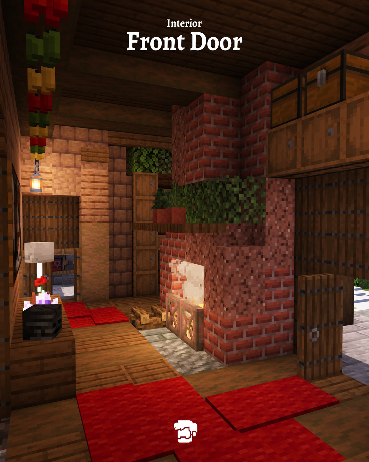 Entrance of the Snowfall Manor Minecraft house
