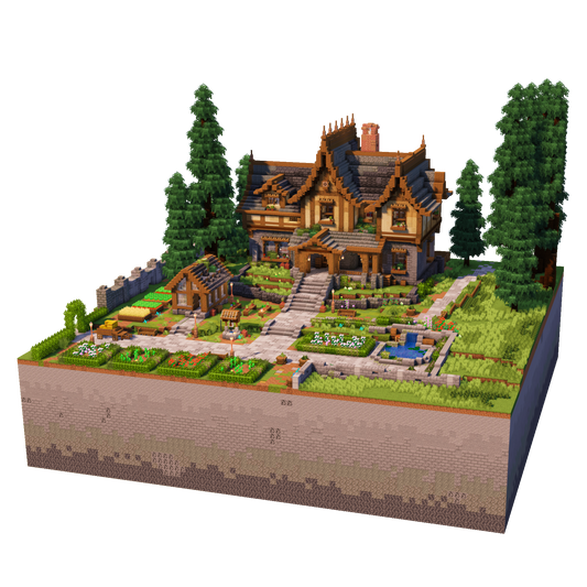 Evergreen Mansion - Detailed Minecraft Survival Base / Spawn Build