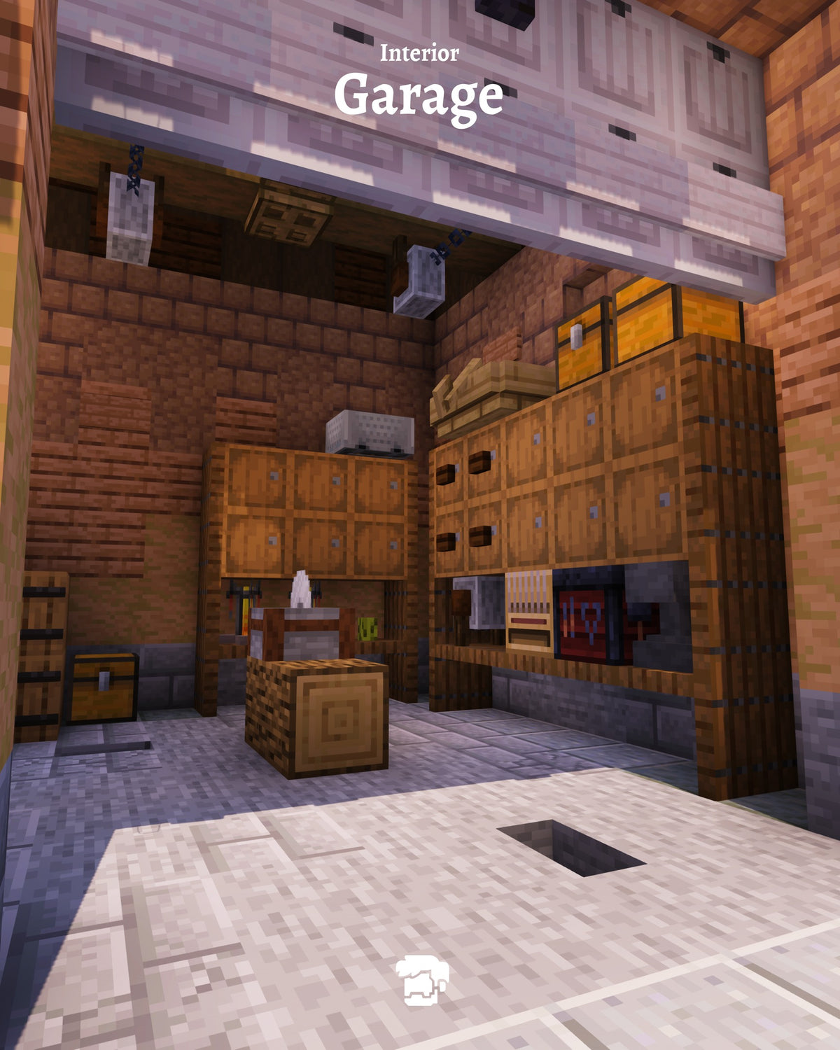 Garage of the Snowfall Manor Minecraft house