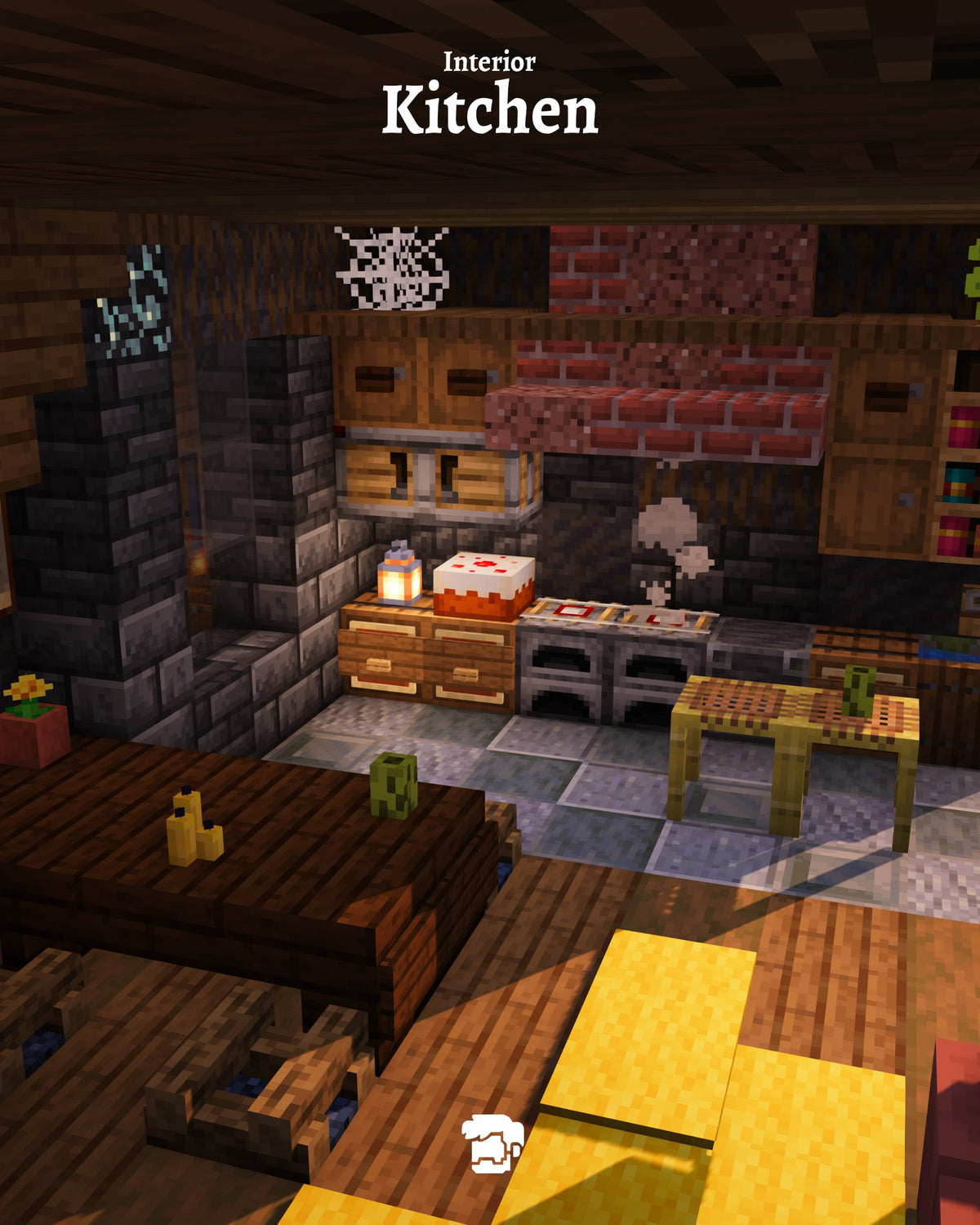Kitchen inside the Ambergold Minecraft house