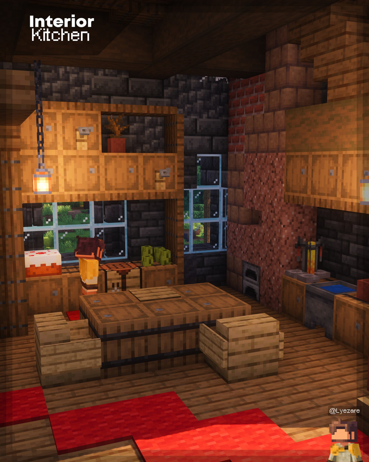 Kitchen inside the Brindle Watch Minecraft house