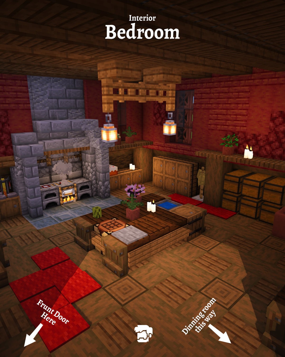 Kitchen inside the Dragonhead Homestead Minecraft survival base