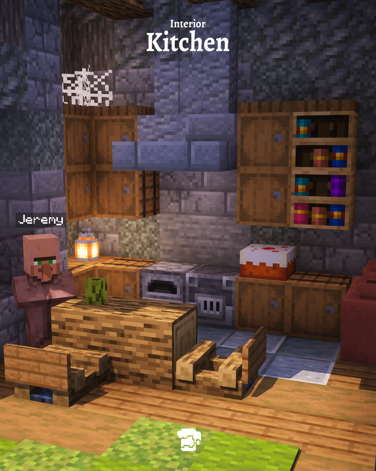 Kitchen inside the Hearthstep Hill Minecraft house