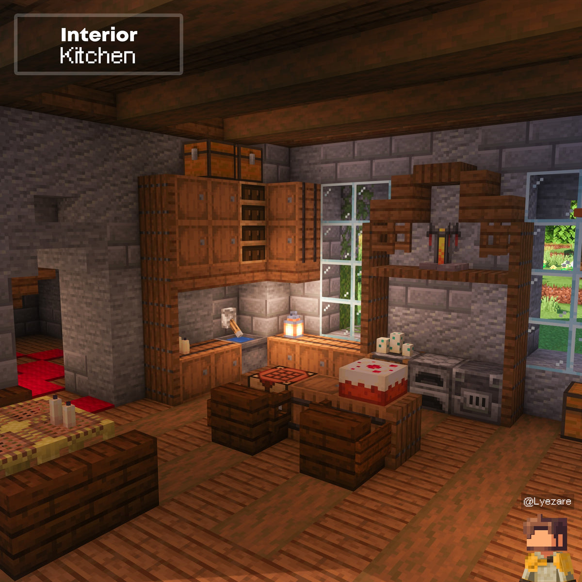 Kitchen inside the Highspire Minecraft house