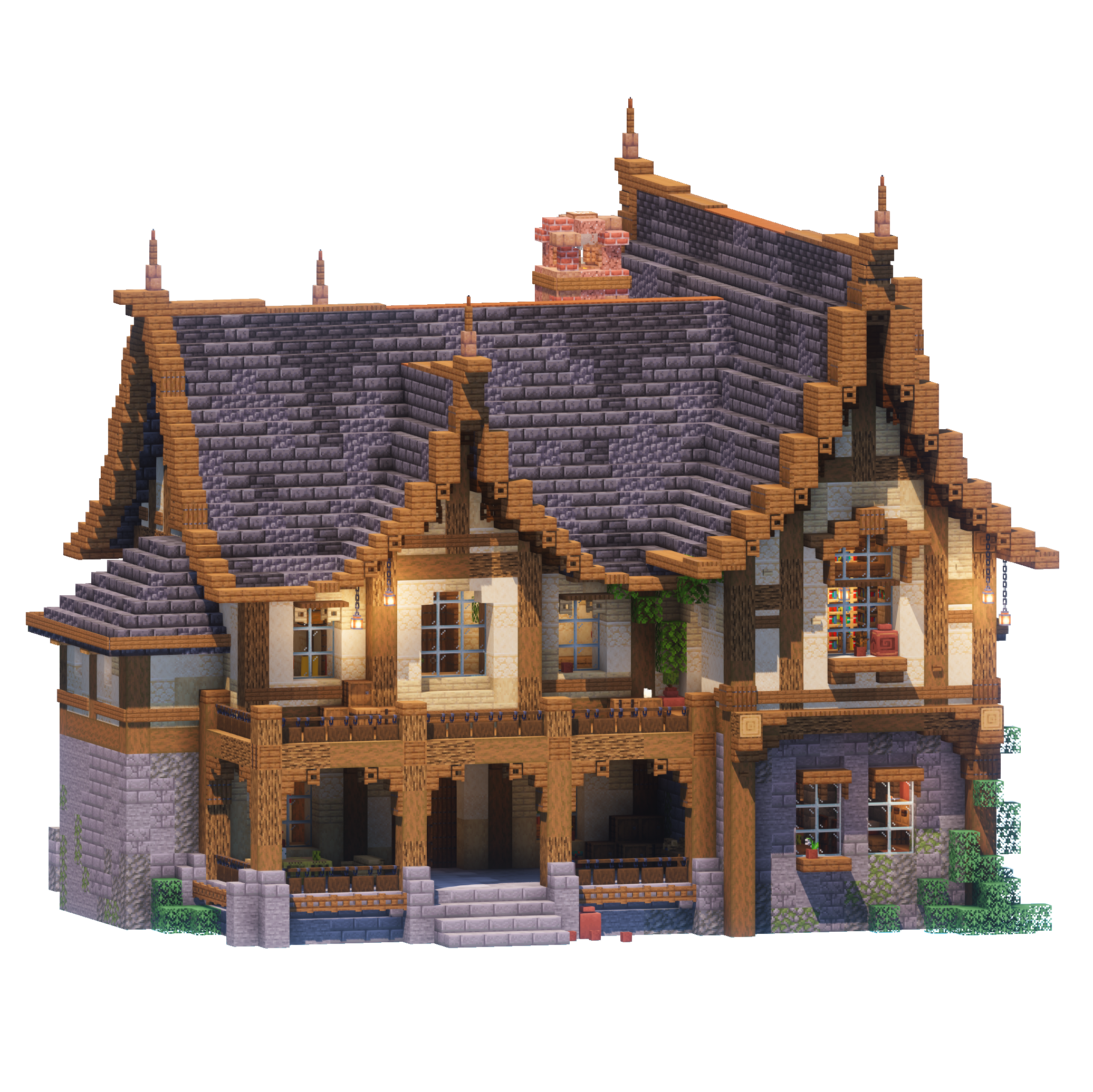 Minecraft Building Download: Maze Mansion Survival Base & Spawn Build ...
