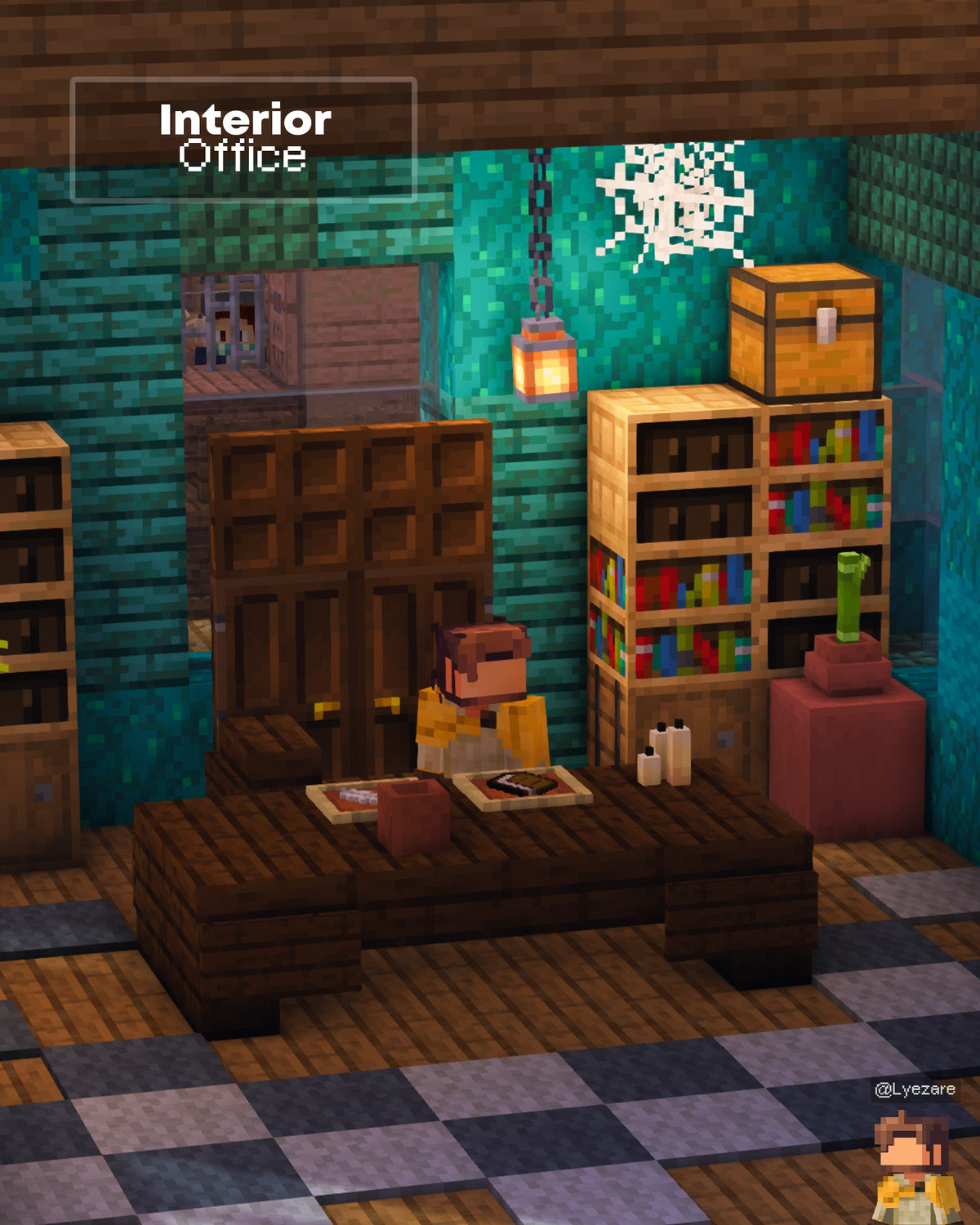 Office inside the Western Train Station Minecraft train station