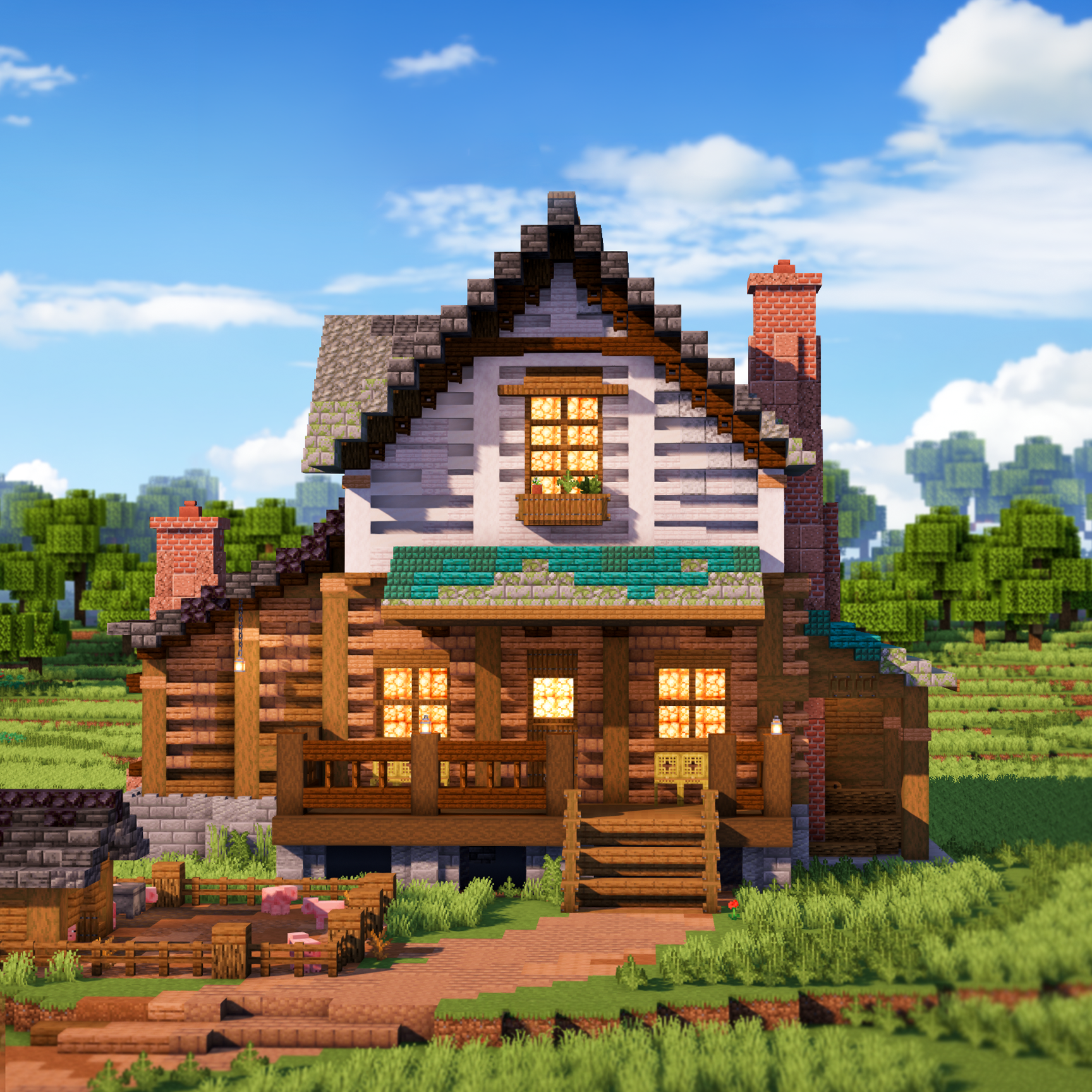 Pigkeeper's Farmhouse - Minecraft Build