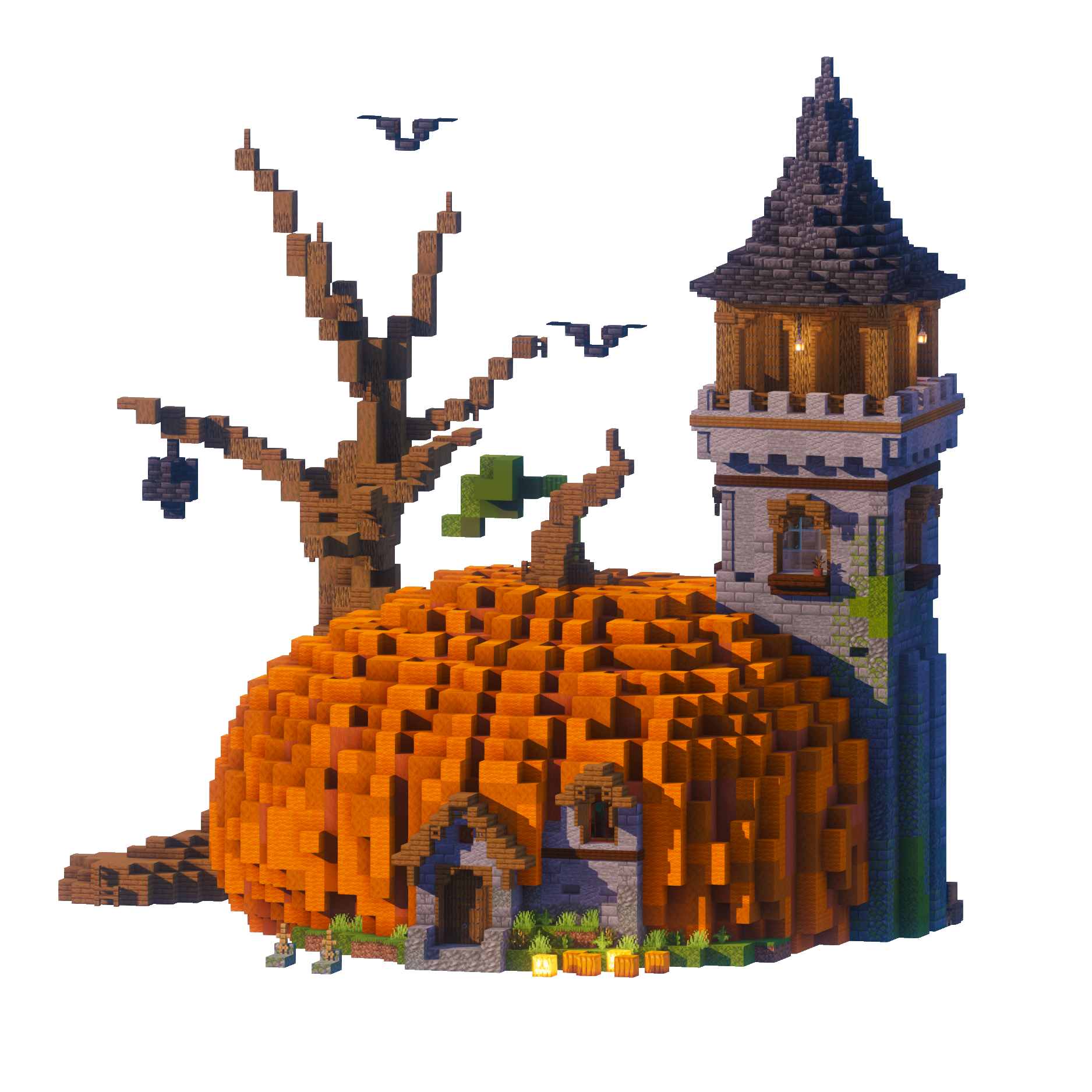 Pumpkin House - Minecraft Halloween Build - Lye's Workshop